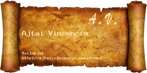 Ajtai Vincencia névjegykártya